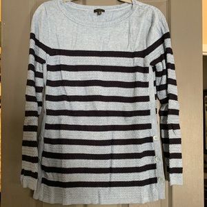 Grey and black striped sweater